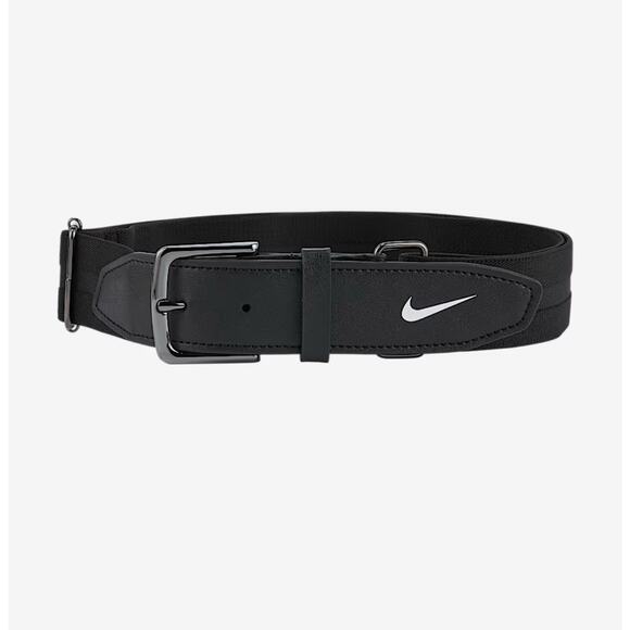 EUC Boys Nike Swoosh Black Adjustable Baseball Belt Youth - Picture 1 of 5